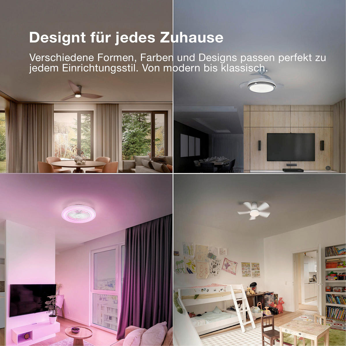 DECKENVENTILATOR - Design (49/13,5cm) - Osram