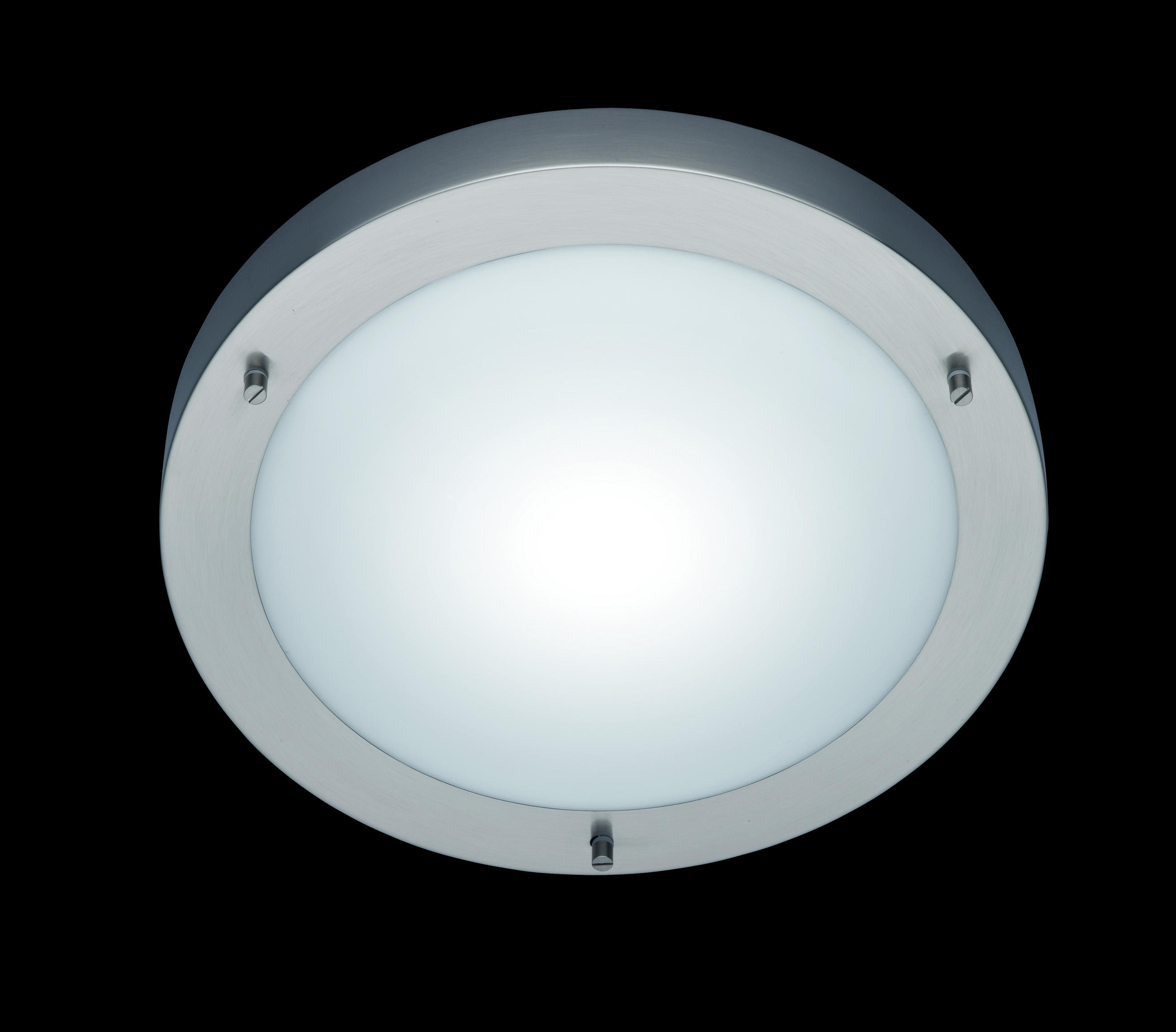 BADEZIMMER-DECKENLEUCHTE  31,5/8,0 cm    - Weiß/Nickelfarben, Basics, Glas/Metall (31,5/8,0cm) - Trio Leuchten