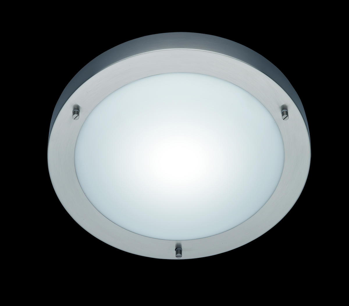 BADEZIMMER-DECKENLEUCHTE  31,5/8,0 cm    - Weiss/Nickelfarben, Basics, Glas/Metall (31,5/8,0cm) - Trio Leuchten