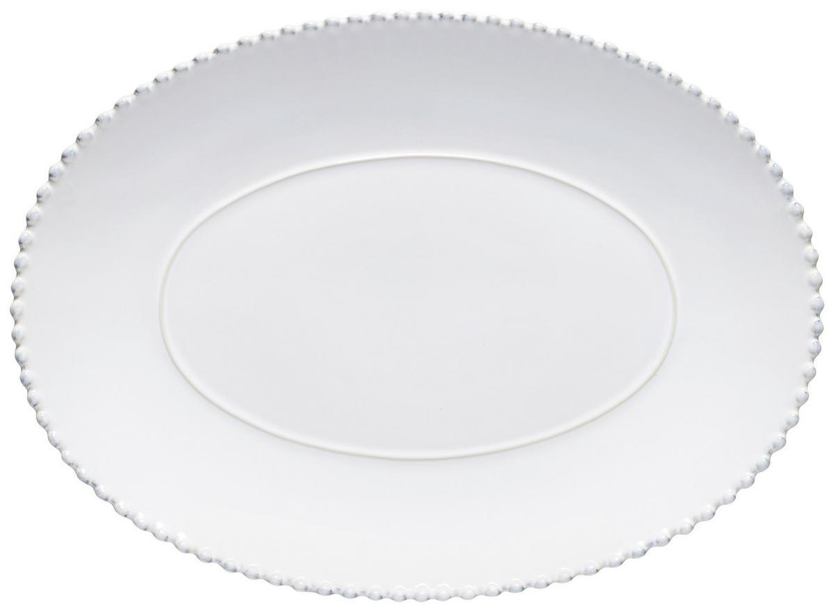 SERVIERPLATTE - Weiß Hochglanz, Basics, Keramik (51/37/5,8cm) - Costa Nova