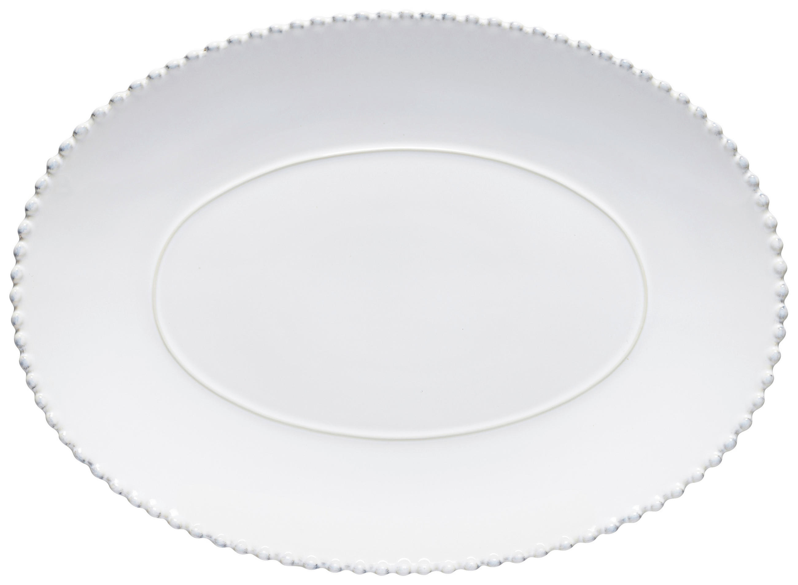 Costa Nova Servierplatte Pearl Weiß Hochglanz 37x5.8x51 cm