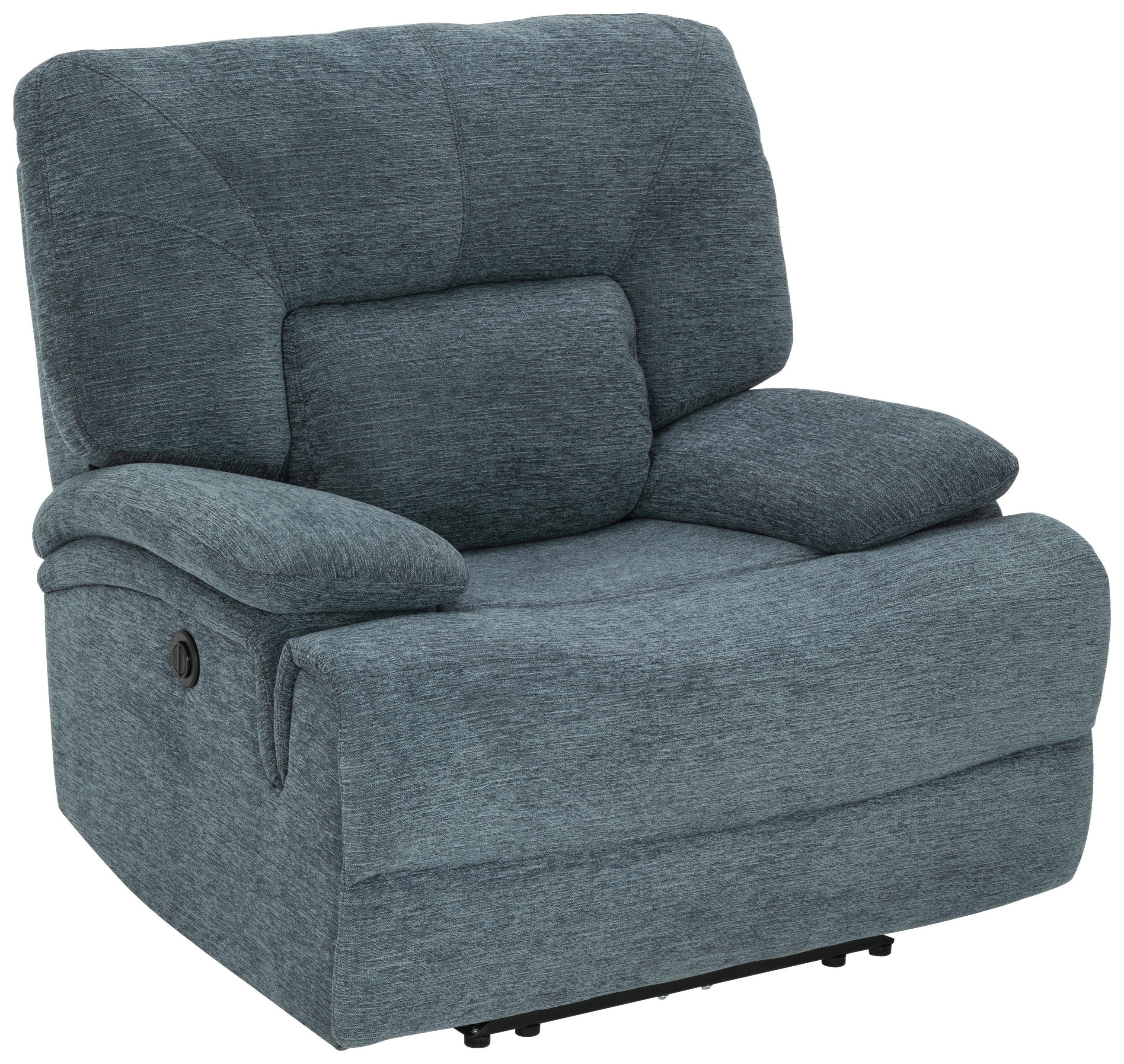 MASSAGESESSEL Chenille Blaugrau    - Blaugrau/Schwarz, Design, Kunststoff/Textil (106/104/97cm) - MID.YOU