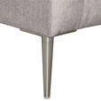 ECKSOFA Taupe Chenille  - Taupe/Silberfarben, KONVENTIONELL, Textil/Metall (284/143cm) - Carryhome