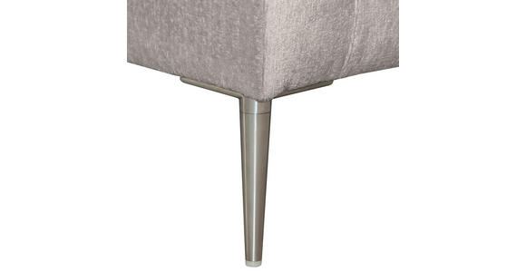 ECKSOFA Taupe Chenille  - Taupe/Silberfarben, KONVENTIONELL, Textil/Metall (284/143cm) - Carryhome