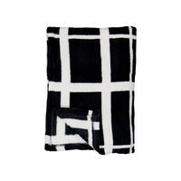 FILT Rutan  - vit/svart, Basics, textil (130/170cm)