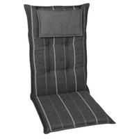 JASTUK ZA STOLICU SA NASLONOM  50/7/120 cm    - siva/antracit, Dizajnerski, tekstil (50/7/120cm) - Ambia Garden