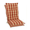 SESSELAUFLAGE Karo  - Beige/Rot, Basics, Textil (50/9/120cm)