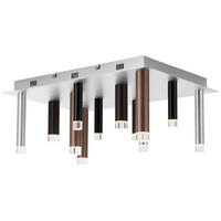 LED-DECKENLEUCHTE 4 W    50/35/21 cm  - Schwarz/Alufarben, Design, Kunststoff/Metall (50/35/21cm) - Brilliant