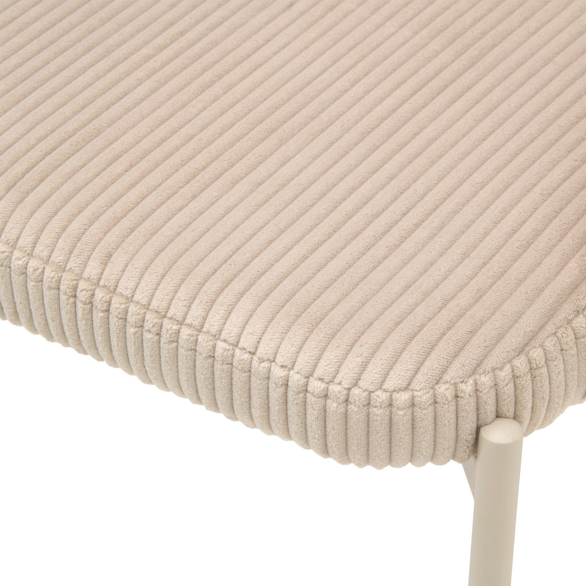 STUHL Cord Champagner, Beige  - Champagner/Beige, KONVENTIONELL, Textil/Metall (57/85/61cm) - MID.YOU