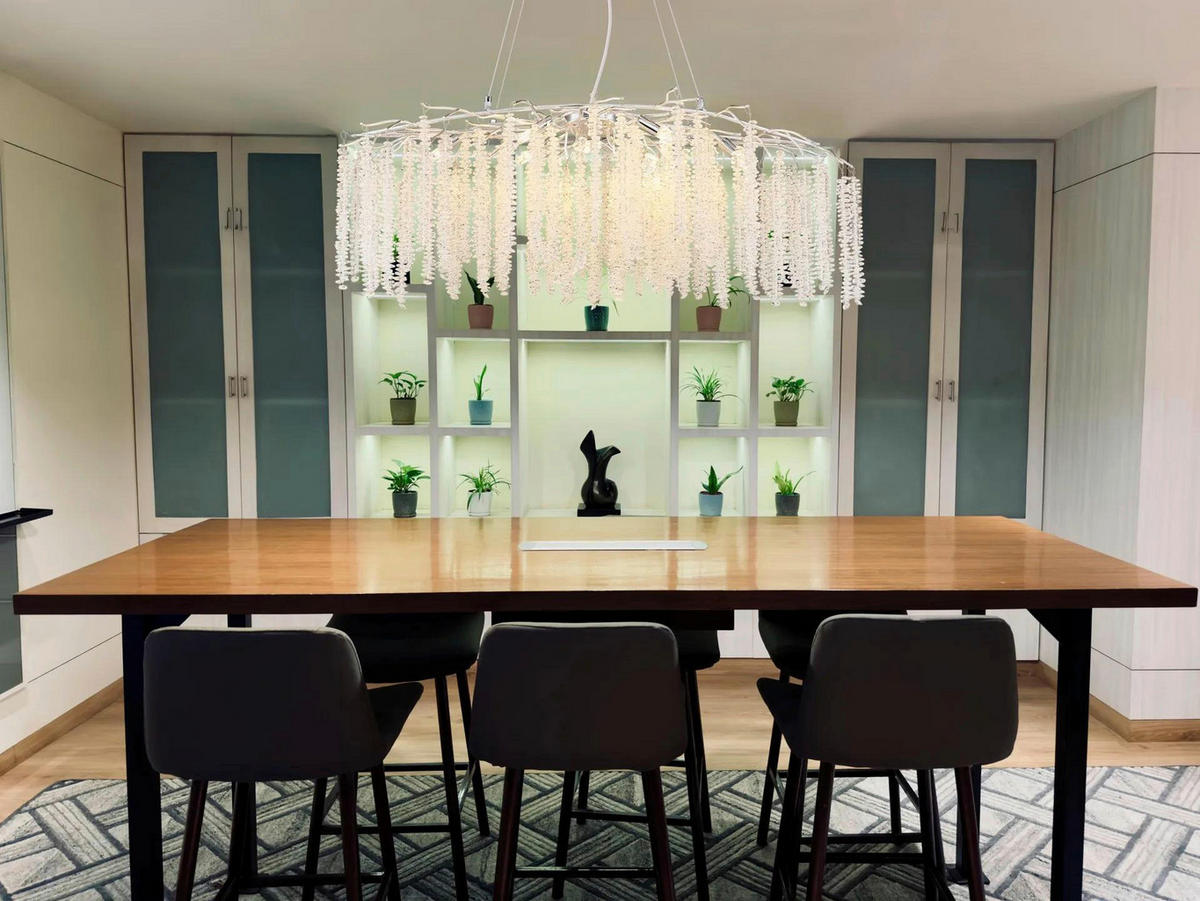 HÄNGELEUCHTE 100/40/120 cm   - Klar/Chromfarben, Trend, Glas/Kunststoff (100/40/120cm) - Collet's Monde