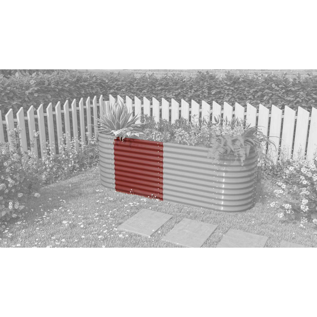 Hochbeet Vita 82,1x85,8x80 cm, Oval, Rot