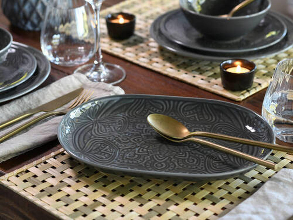 PLATTE - Dunkelgrau, Trend, Keramik - Creatable