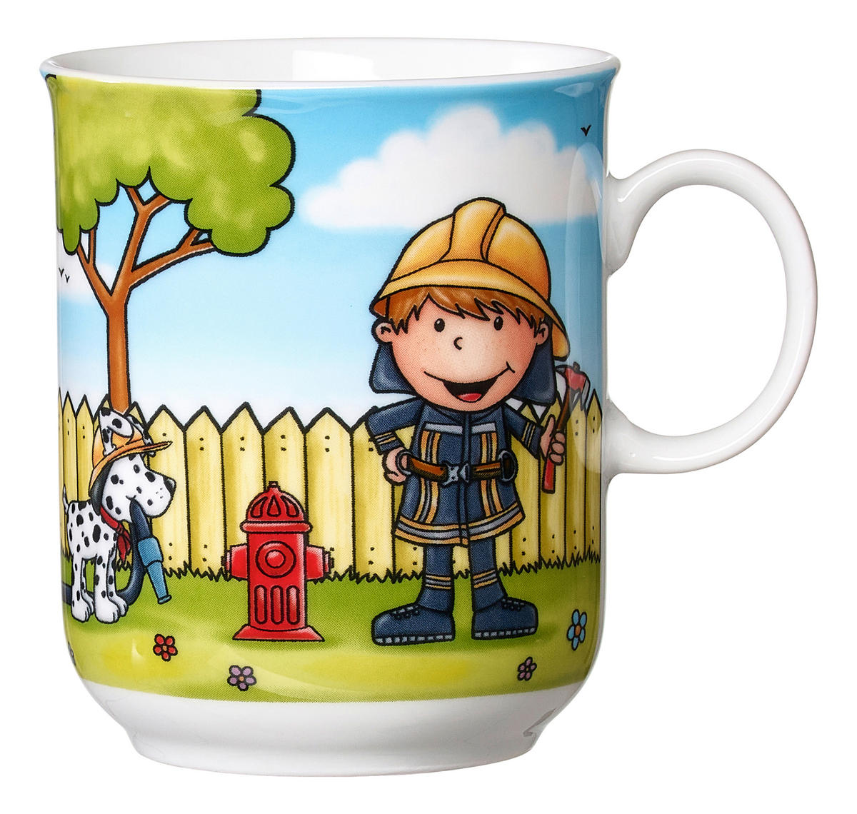 KINDERBECHER Feuerwehrmann  - Multicolor, KONVENTIONELL, Keramik (11/8/9cm) - Ritzenhoff Breker