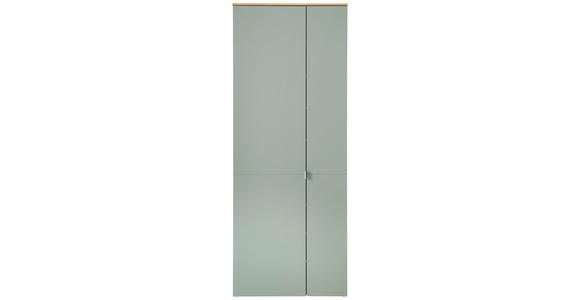 GARDEROBENSCHRANK Bari  in 78/202/38 cm  - Salbeigrün/Silberfarben, Design, Holzwerkstoff/Kunststoff (78/202/38cm) - Xora