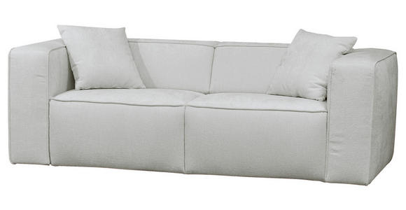 SCHLAFSOFA  in Chenille Hellgrau  - Hellgrau/Schwarz, Design, Kunststoff/Textil (227/74/105cm) - Novel