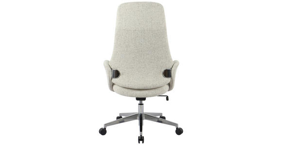CHEFSESSEL Webstoff Chromfarben, Beige - Chromfarben/Beige, Design, Kunststoff/Textil (80/117/126.5/59cm) - Novel