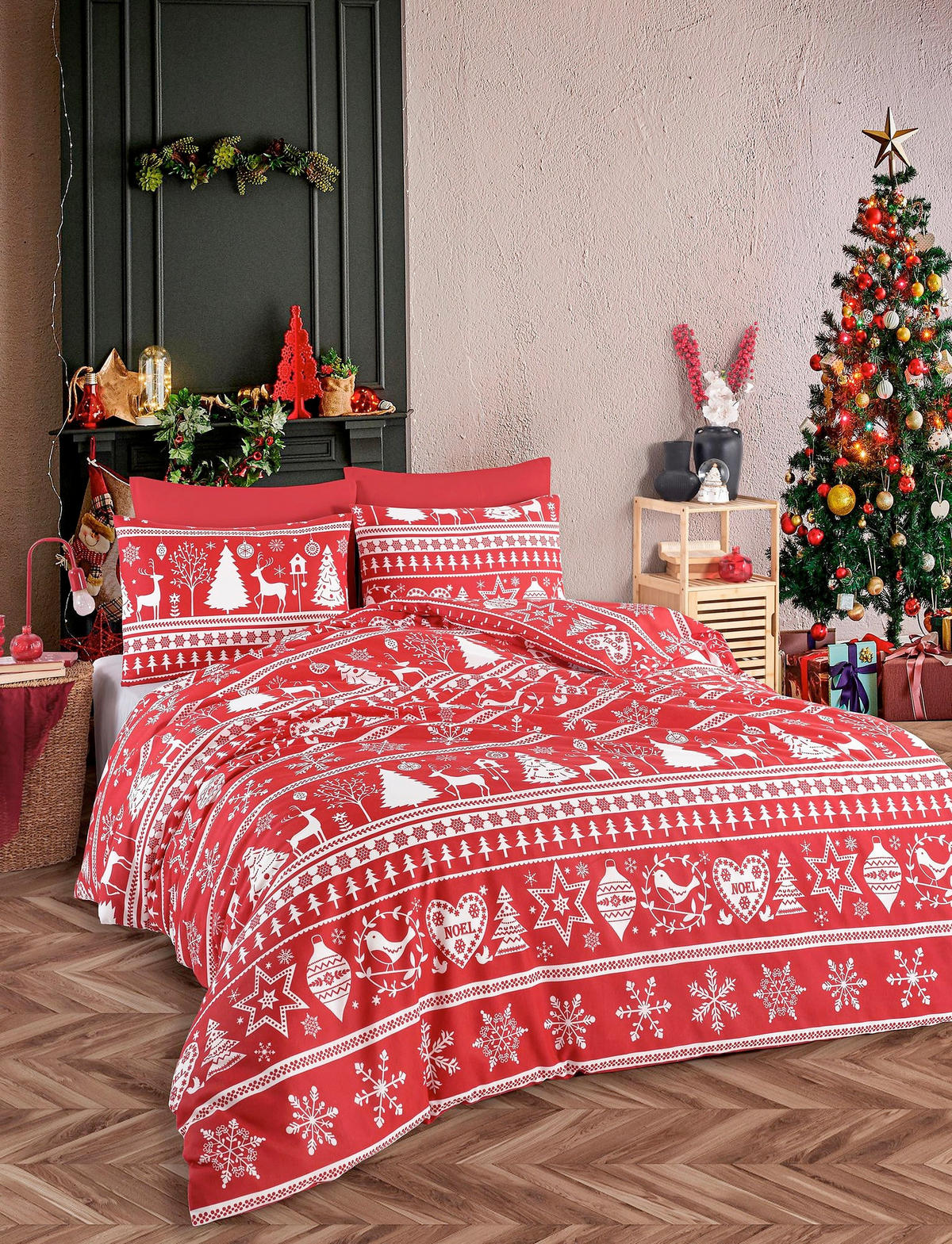 BETTWÄSCHE Snowmas 200/200 cm  - Multicolor, Basics, Textil (200/200cm) - X-Mas