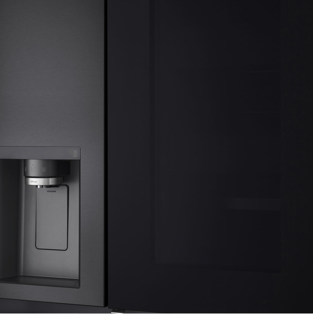 SIDE-BY-SIDE 91,3/179/73,5 cm GSXV90MCDE  - Schwarz, Basics, Glas/Kunststoff (91,3/179/73,5cm) - LG