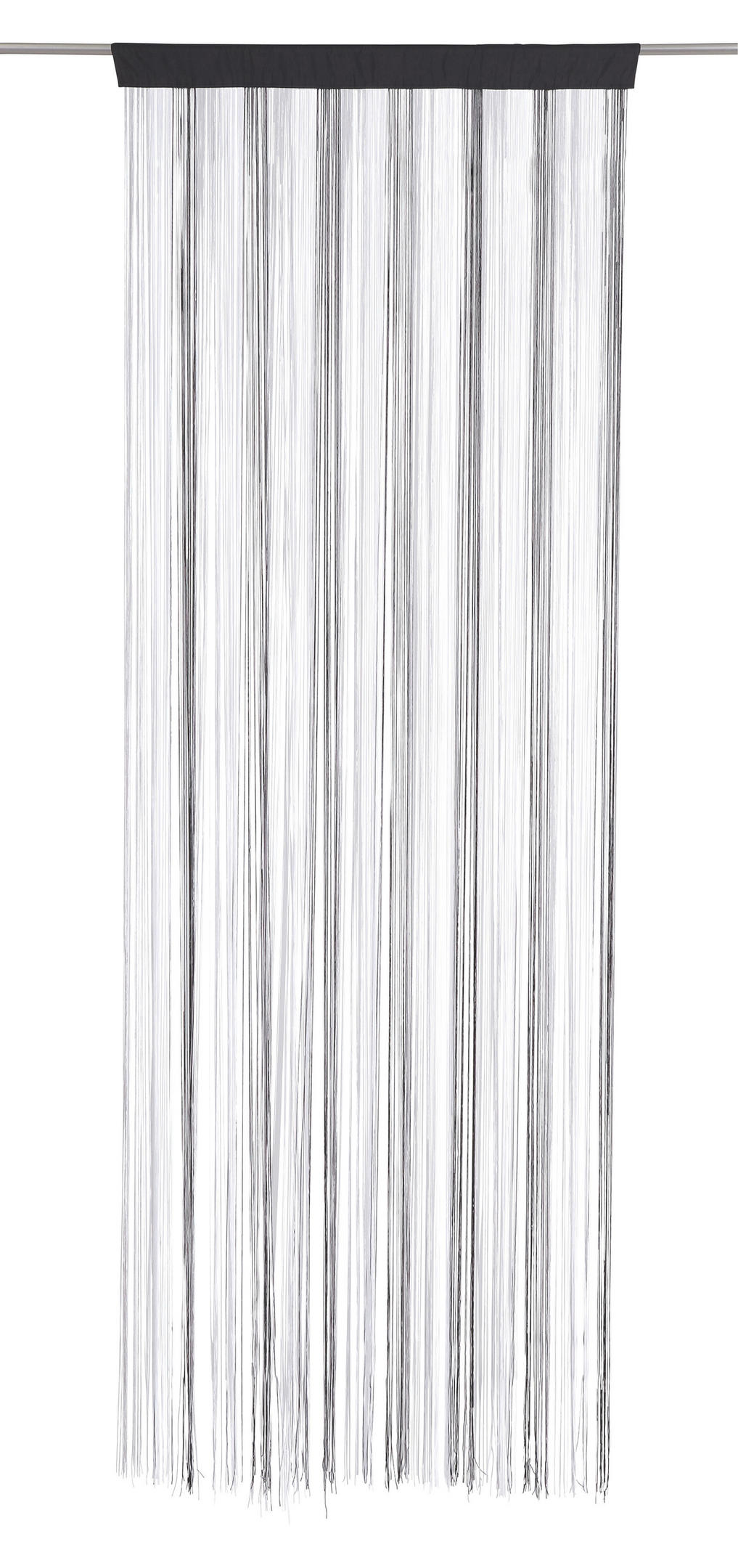 George Eliot antenna bound Perdea din franjuri, alb, argintiu, negru, 90x245