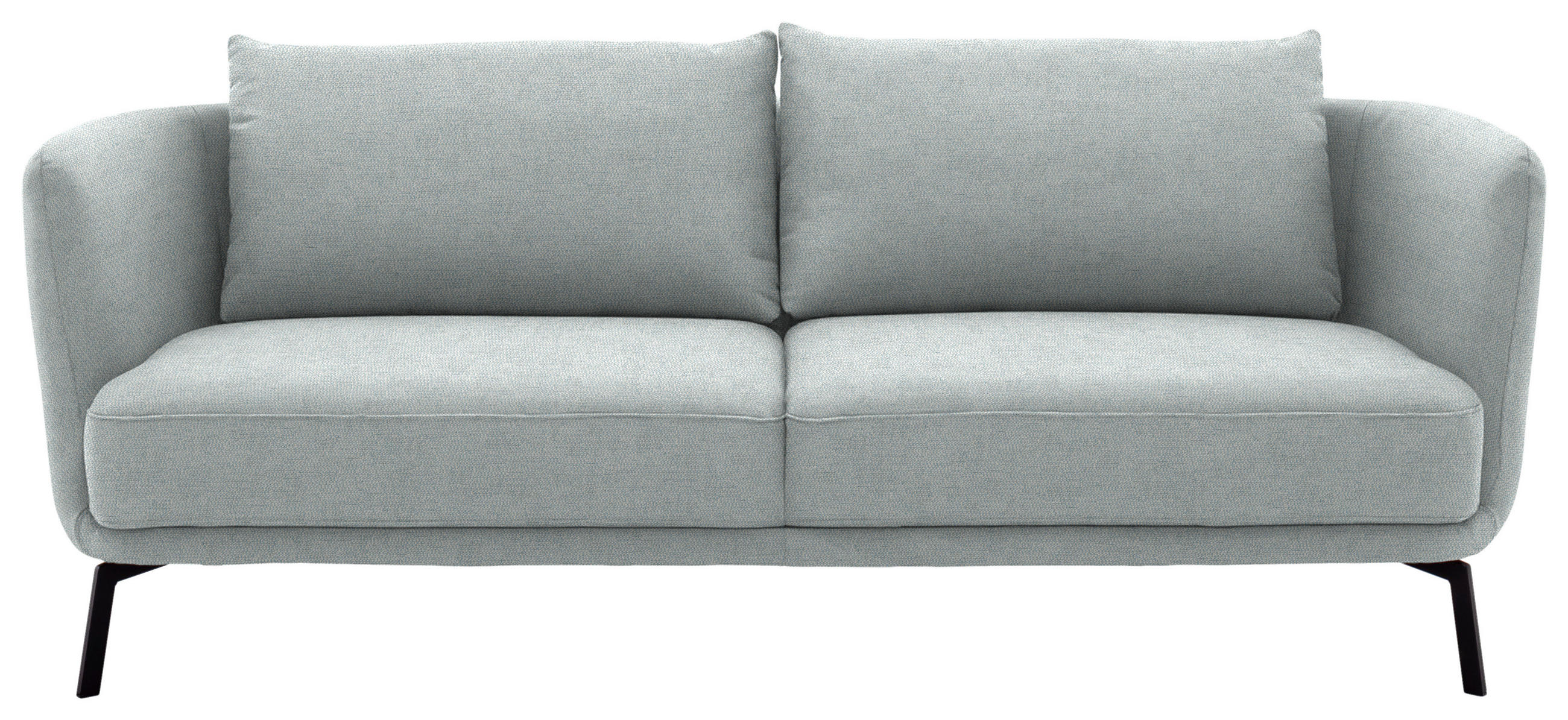 3-SITZER-SOFA  in Flachgewebe Weißblau  - Schwarz/Weißblau, Design, Textil/Metall (210/71/91cm) - Schöner Wohnen