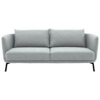 3-SITZER-SOFA  in Flachgewebe Weißblau  - Schwarz/Weißblau, Design, Textil/Metall (210/71/91cm) - Schöner Wohnen