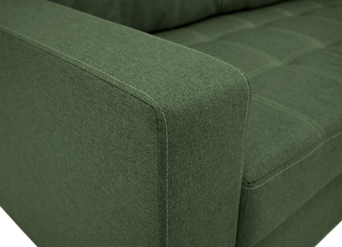 HÖRNBÄDDSOFFA i mikrofiber grön  - grön/svart, Design, textil/plast (240/160cm) - Livetastic