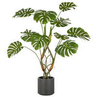 KUNSTPFLANZE Split Philodendron 120 cm  - Braun/Grau, Basics, Kunststoff (120cm) - P & B