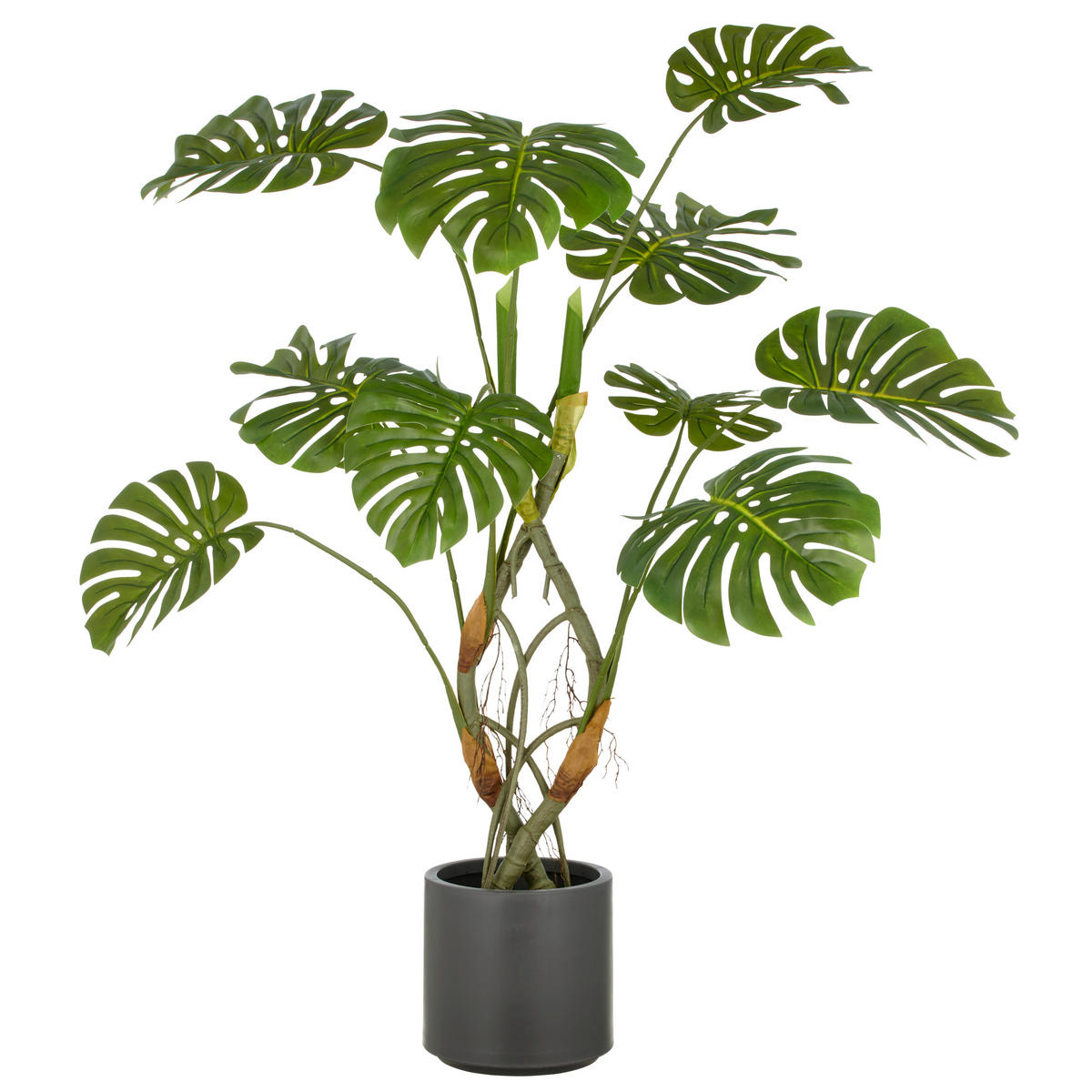 KUNSTPFLANZE Split Philodendron 120 cm  - Braun/Grau, Basics, Kunststoff (120cm) - P & B