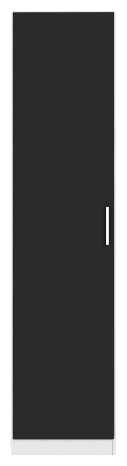 DREHTÜRENSCHRANK  in Grau, Weiß  - Chromfarben/Weiß, MODERN, Holzwerkstoff/Kunststoff (47/197/54cm) - Rauch Möbel