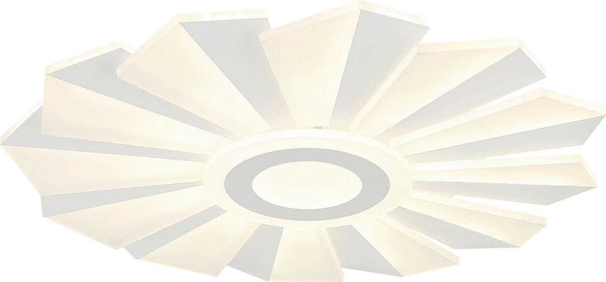 PLAFONIERĂ CU LED - alb/opal, Design, plastic/metal (55/7,5cm) - Novel
