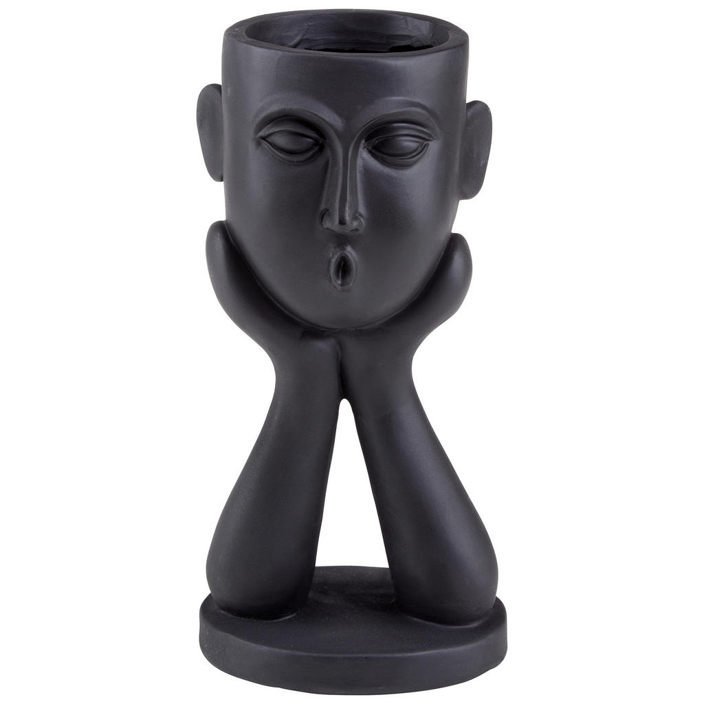 Übertopf Silvana Aus Polyresin In- Und Outdoor, Schwarz