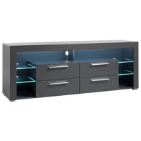 TV-ELEMENT - Alufarben/Grau, Design, Glas/Holzwerkstoff (179/66/44cm) - Carryhome