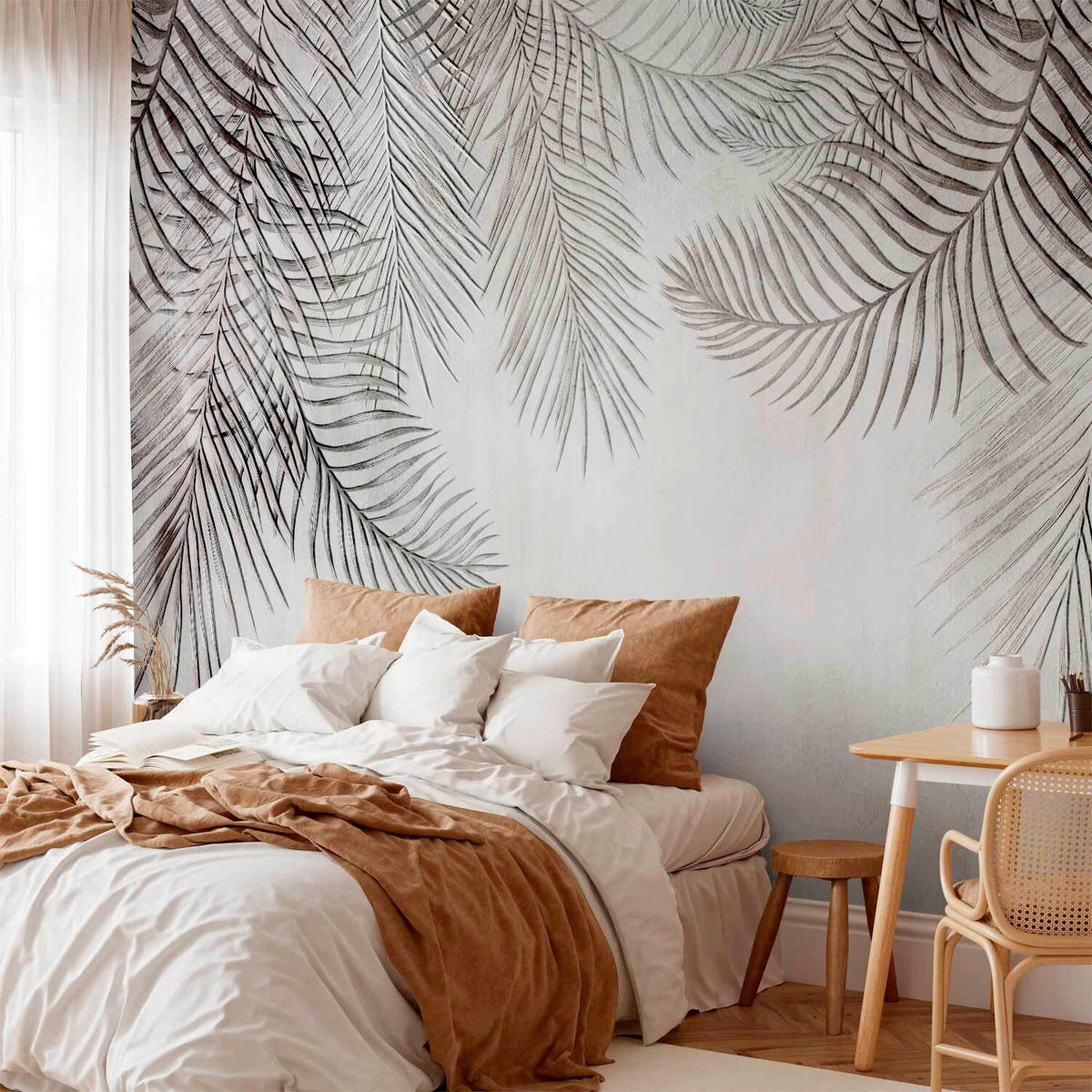 FOTOTAPETE  - Braun/Weiß, LIFESTYLE, Textil (400/280cm) - artgeist