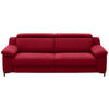 3-SITZER-SOFA in Chenille Rot  - Rot/Schwarz, Design, Textil/Metall (230/104/104cm) - Valdera
