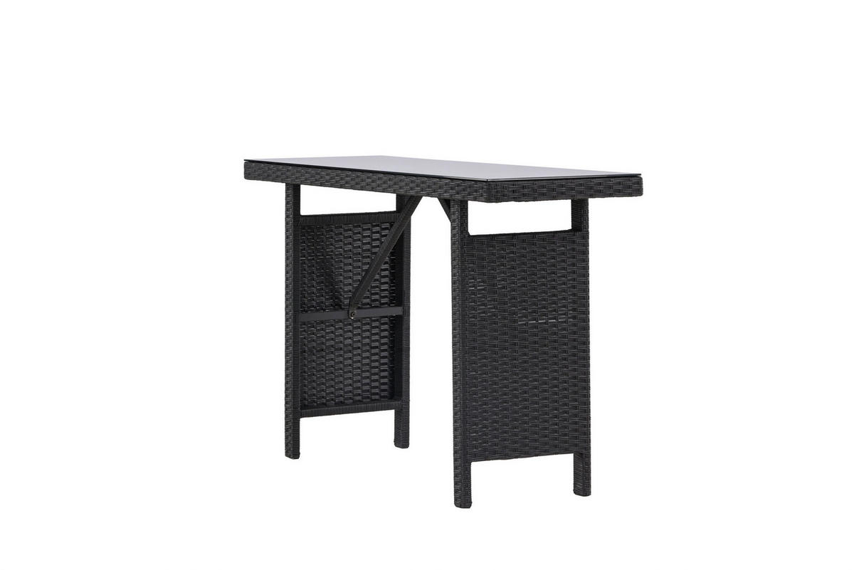 LOUNGEBORD  - svart, Modern, glas/plast (120/40/74cm) - Gardenson