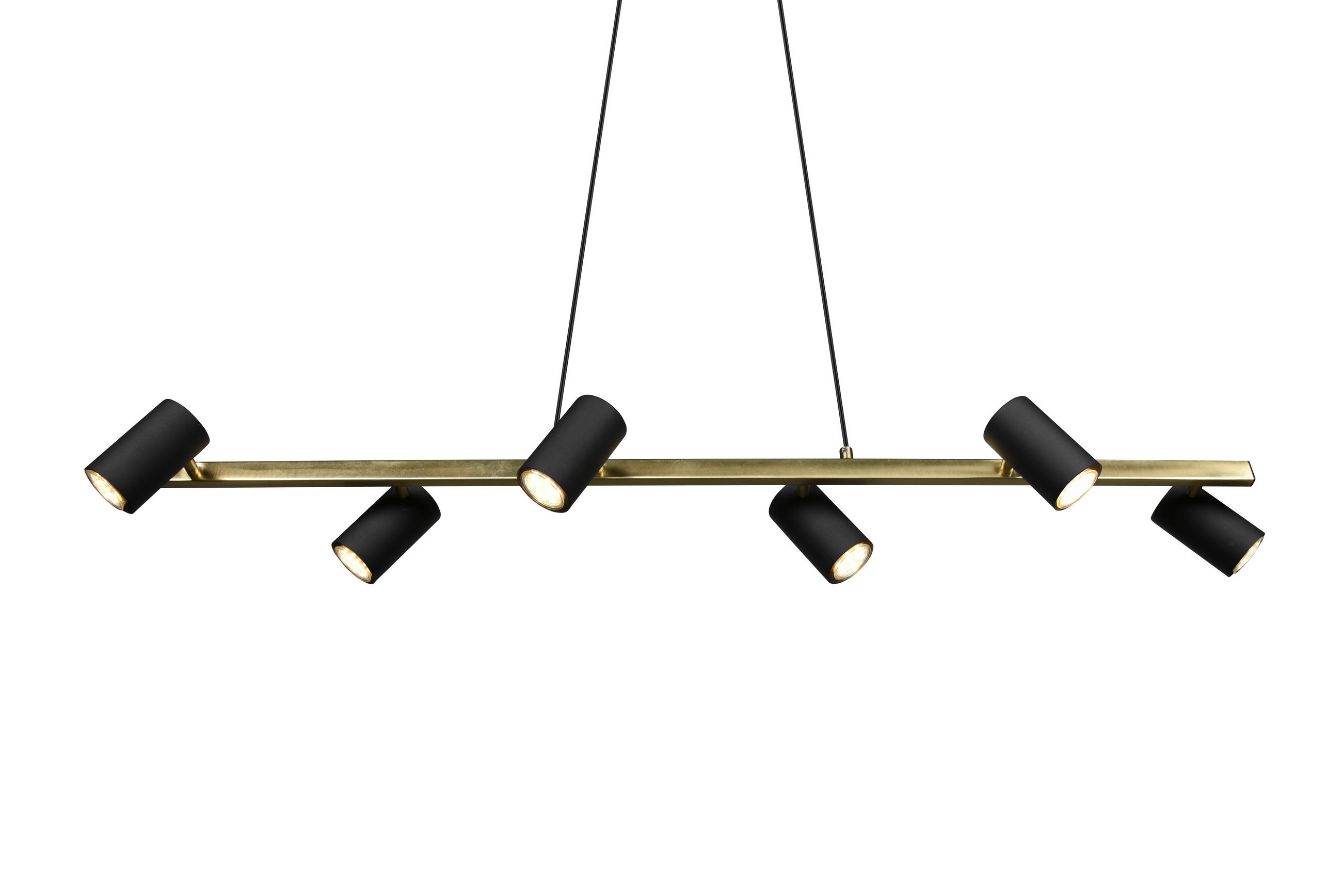 HÄNGELEUCHTE  115/150/18 cm   - Goldfarben/Schwarz, Design, Metall (115/150/18cm) - Trio Leuchten