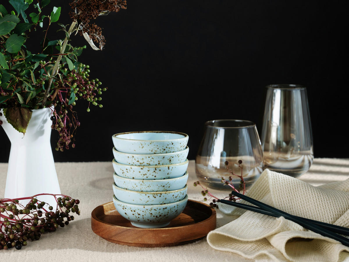 DIPSCHALENSET 8 cm  - Pastellblau, Trend, Keramik (8cm) - Creatable