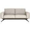 3-SITZER-SOFA in Struktur Creme  - Creme/Schwarz, Design, Holz/Textil (196/85-104/95cm) - Novel