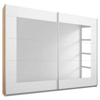 Dulap Cu Uși Culisante, 226/210/62 cm,  - alb/culoare lemn stejar, Modern, metal/material pe bază de lemn (226/210/62cm) - Hom`in