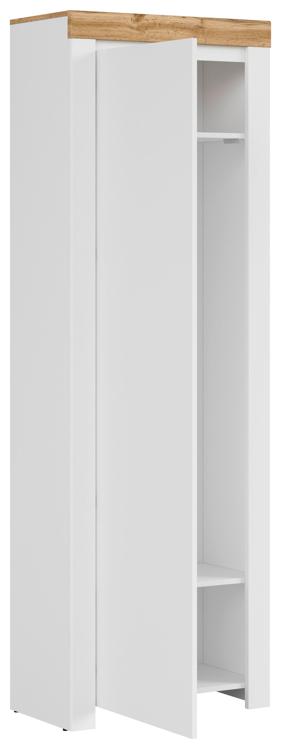 PREDSIEŇOVÁ SKRIŇA, biela, dub wotan, 68,5/203,5/37 cm - biela/dub wotan, Design, kompozitné drevo (68,5/203,5/37cm) - Carryhome