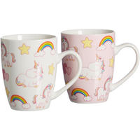 Cană Pentru Cafea  - alb/roz, Lifestyle, ceramică (12/8/11cm)