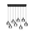 HÄNGELEUCHTE 123/39/150 cm  - Schwarz, Design, Glas/Kunststoff (123/39/150cm) - Novel