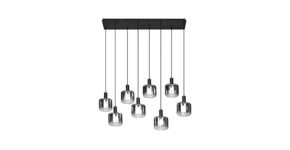 HÄNGELEUCHTE 123/39/150 cm - Schwarz, Design, Glas/Kunststoff (123/39/150cm) - Novel
