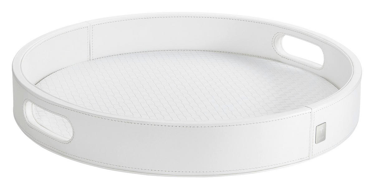 TABLETT Holz, Textil  - Weiß, Basics, Holz/Textil (36/5,2cm) - Joop!