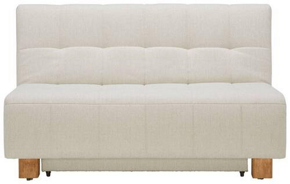 SOFA LEŽAJ bela  - bela/prirodna boja, Dizajnerski, tekstil/drvo (145/92/102cm) - Novel