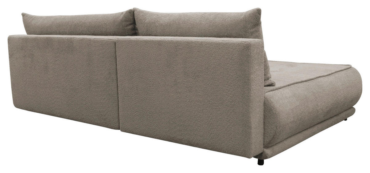 ECKSOFA PAROS Beige Bouclé  - Beige/Schwarz, Design, Kunststoff/Textil (179/277cm) - MID.YOU