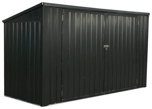 MÜLLTONNENBOX - Dunkelgrau, Basics, Metall (172/131/100cm)