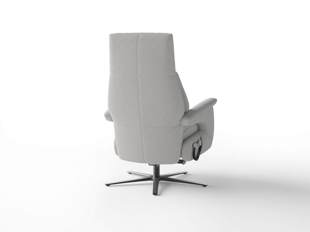 RELAXSESSEL Textil Silberfarben  - Silberfarben/Schwarz, Basics, Textil/Metall (75/110/85cm) - Sit & More