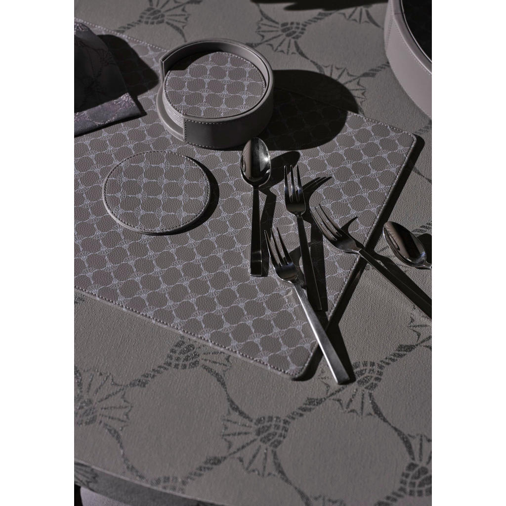 Thumbnail - Joop! Glasuntersetzerset Cornfloweraccessoires, Grau, Weiß, Kunststoff, rund, 11.5x4.5x11.5 cm, Handmade in Thailand, Wo...