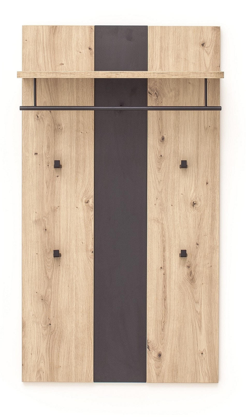 GARDEROBENPANEEL  in 67/122/28 cm  - Eichefarben/Grau, MODERN, Holzwerkstoff (67/122/28cm)